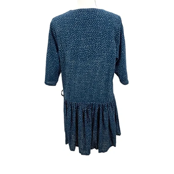One Teaspoon Starry Night Wrap Drop Waist Gauzy Dress in Navy Sz M - Picture 5 of 16